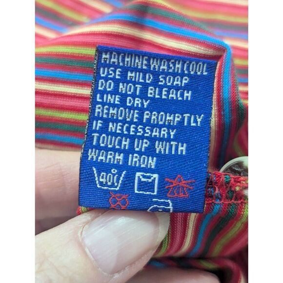 Copley Men's Casablanca Multi-Color Striped Pima Cotton Golf Polo Shirt Size XL - Picture 7 of 9